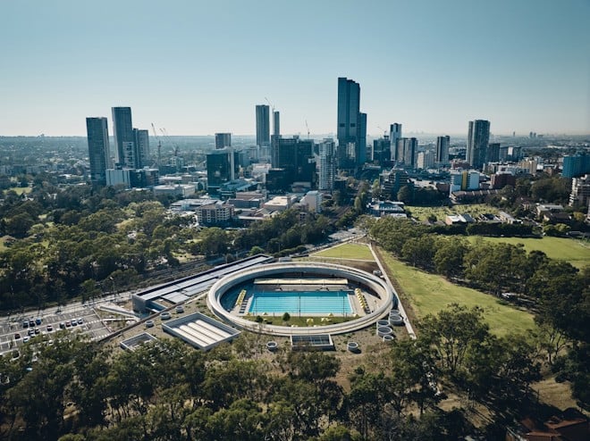 Aeriel view of Parramatta