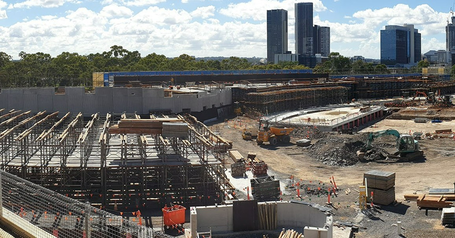 New Parramatta Aquatic centre being built